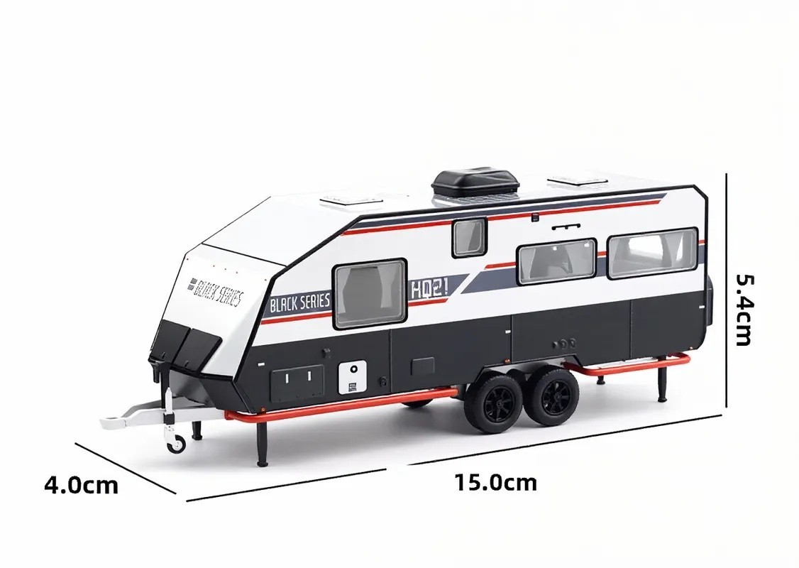 XCARTOYS 1:64 Black Series HQ21 Off Road Trailer RV Model Diecast Metal Car