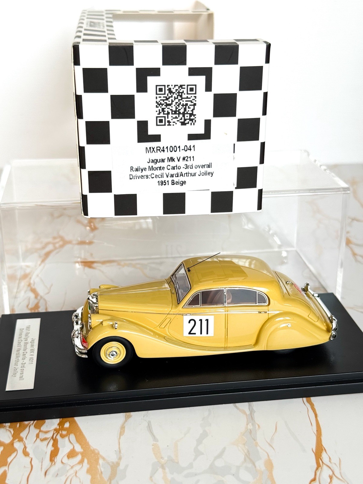 Matrix 1:43 Jaguar MK V #211 1951 Monte Carlo Rally 3rd Resin Model MXR41001-041