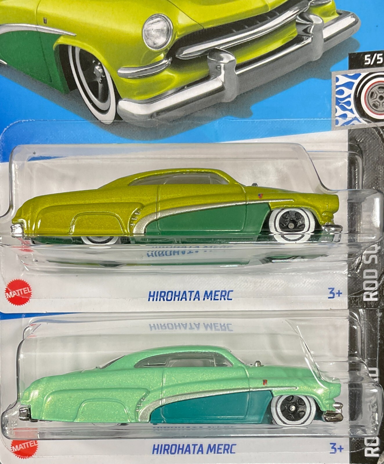 HOT WHEELS 2025,HIROHATA MERC #46, Mercury, Purple, w/ Green Rod Squad, Lot of 3