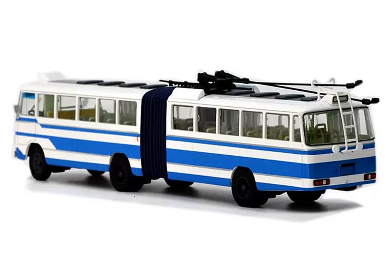 Auto-glimpse Shanghai Bus SK561G Articulated Trolley Bus 1:64 Model Metal Gift
