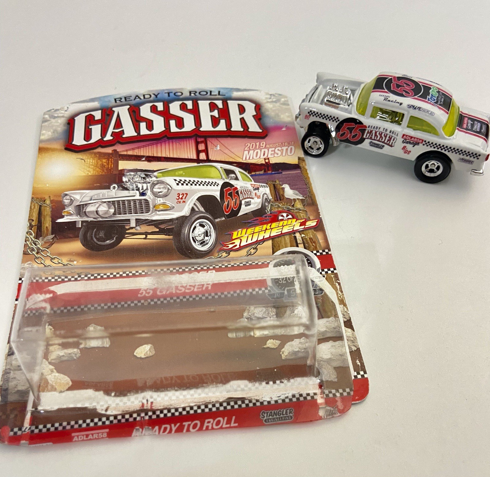 Hot Wheels ‘55 BelAir Weekend Of Wheels 2019 Modesto Ready To Roll Gasser Custom