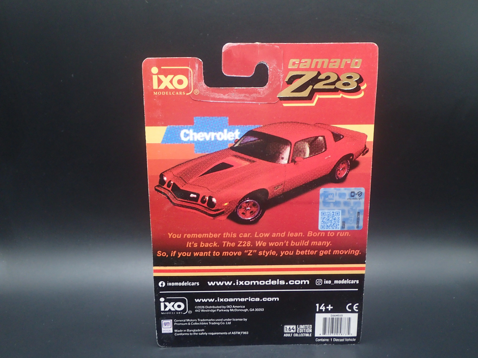 2026 IXO 1977 CHEVROLET CAMARO Z28 RAW CHASE 1:64 DIECAST MODEL CAR