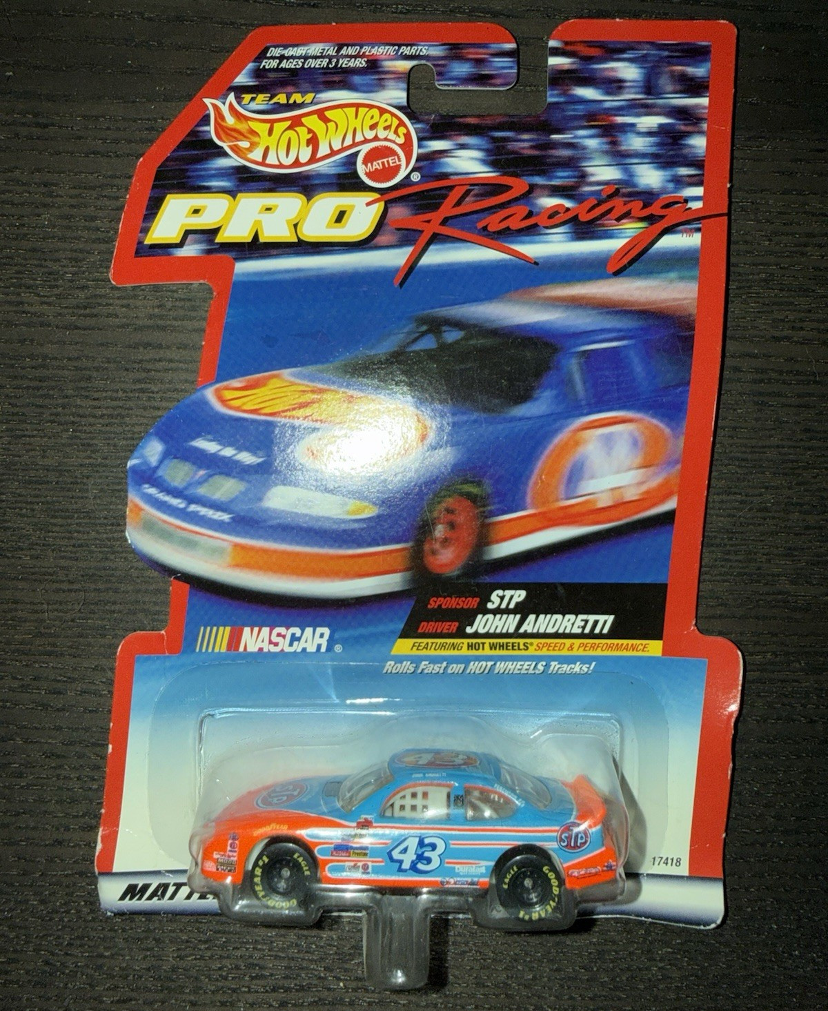 Hot Wheels NASCAR John Andretti #43 1997 Pontiac Grand Prix 1:64 Unopened