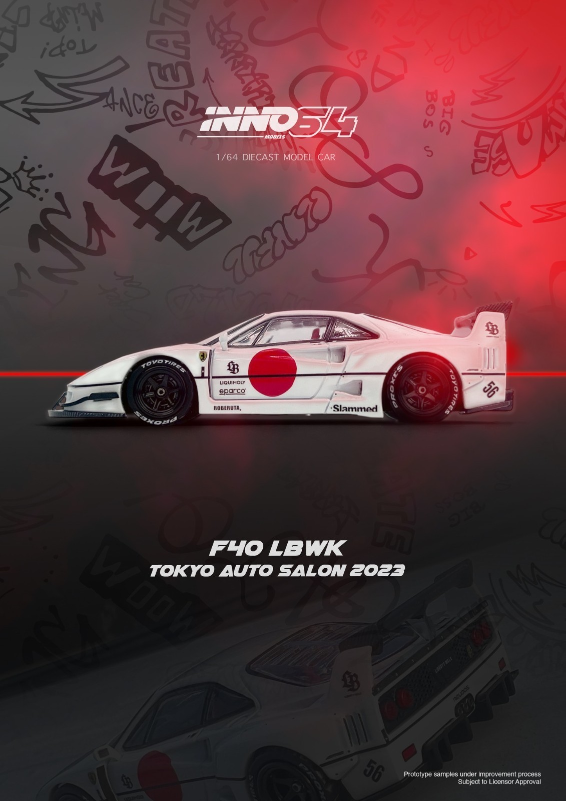 INNO64 2023 Tokyo Auto Salon Exclusive: LBWK FERRARI F40 #IN64-LBWKF40-TAS23