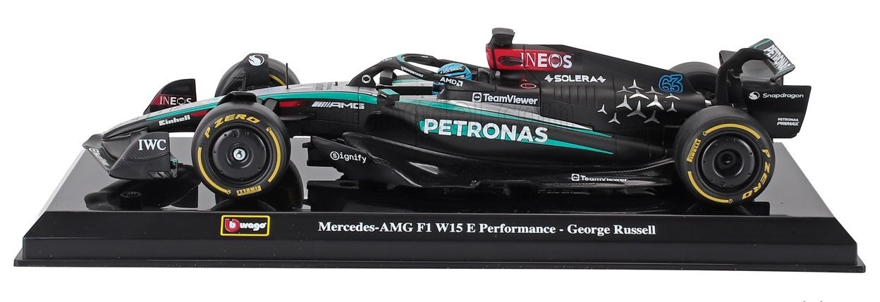 Bburago Premium 1:24 Formula 1 F1 Racing AMG Petronas #63 George Russell W15 🆕