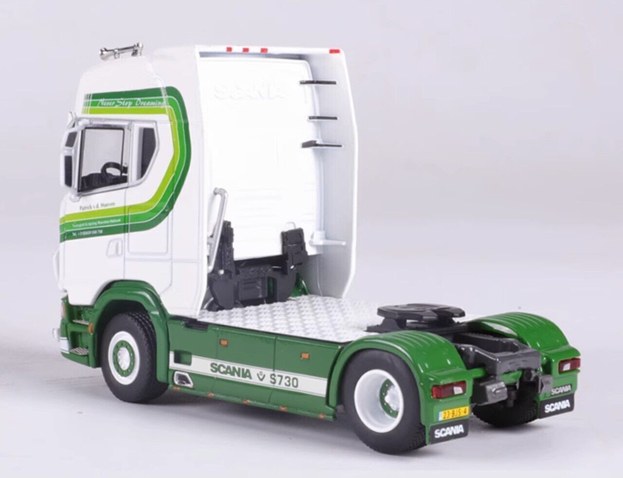 GB GCD 1:64 Green Scania S730 Tractor Unit Truck Model Diecast Collect Car