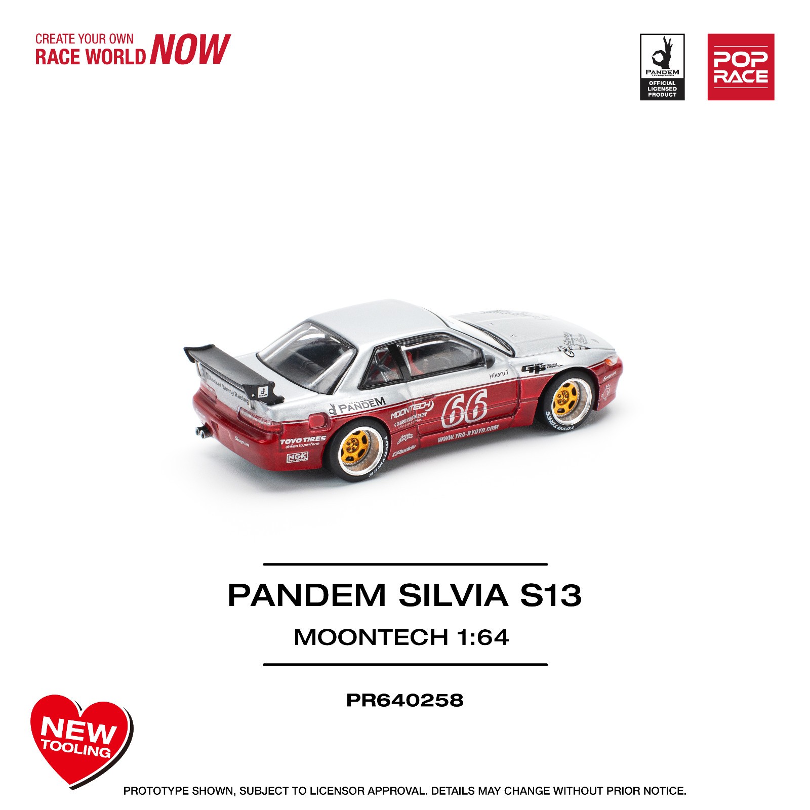 Pop Race Nissan Pandem Nissan Silvia S13 – Moontech 1:64 Diecast Car PR640258