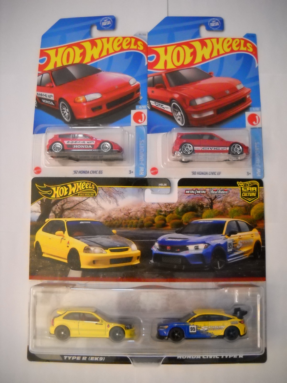 Hot Wheels Premium Car Culture 2 Pack Honda Civic Type R EF EG Spoon Sports Lot
