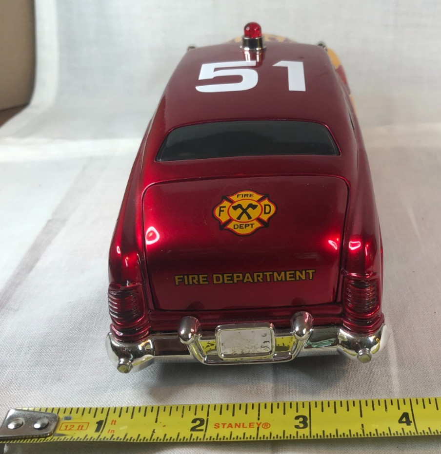 Jada 51 1951 Mercury Merc Chopped Badge City Heat Fire Dept Car 1/24
