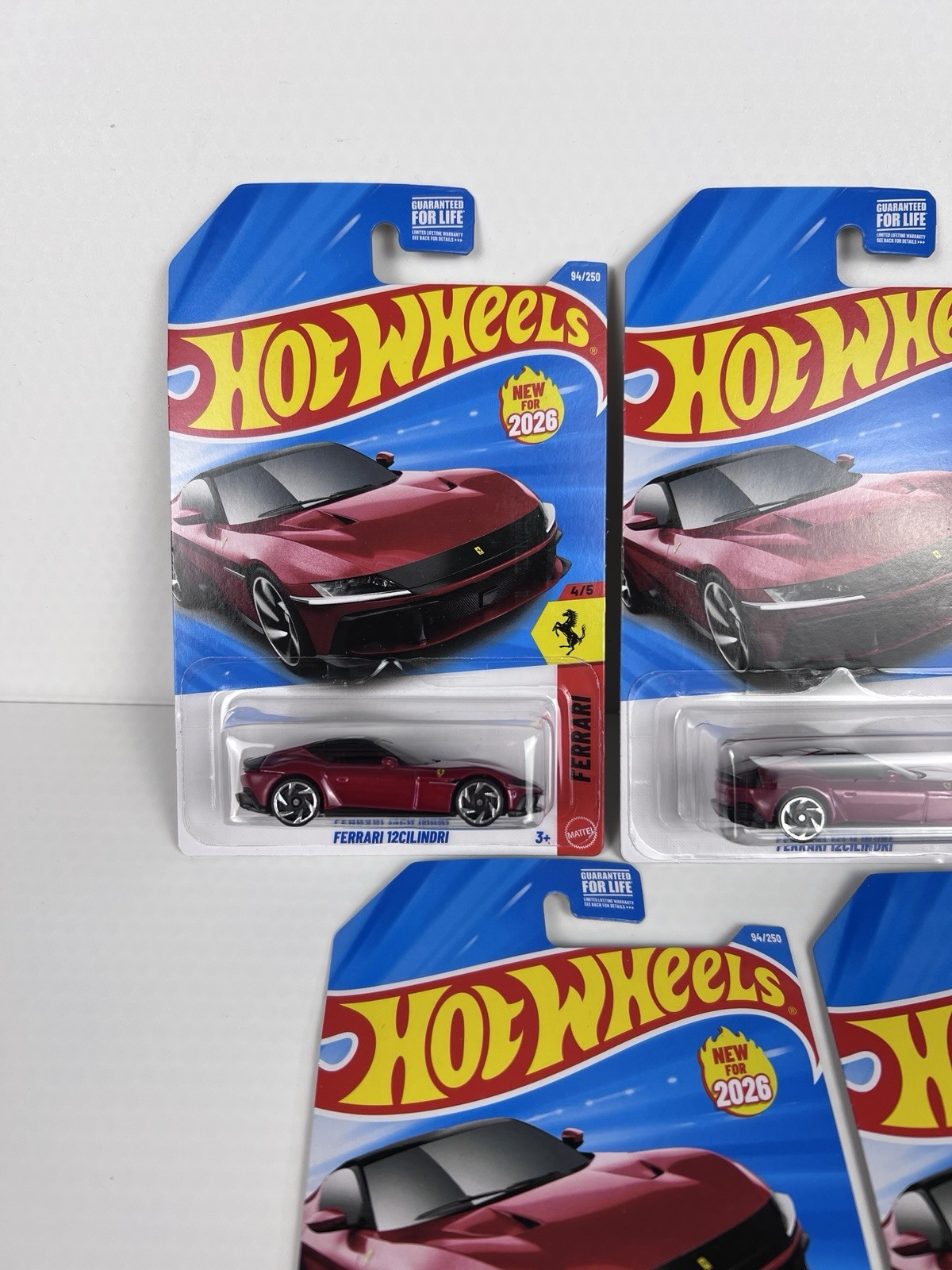 Lot Of 5! 2026 Hot Wheels Ferrari 12Cilindri D Case!New!