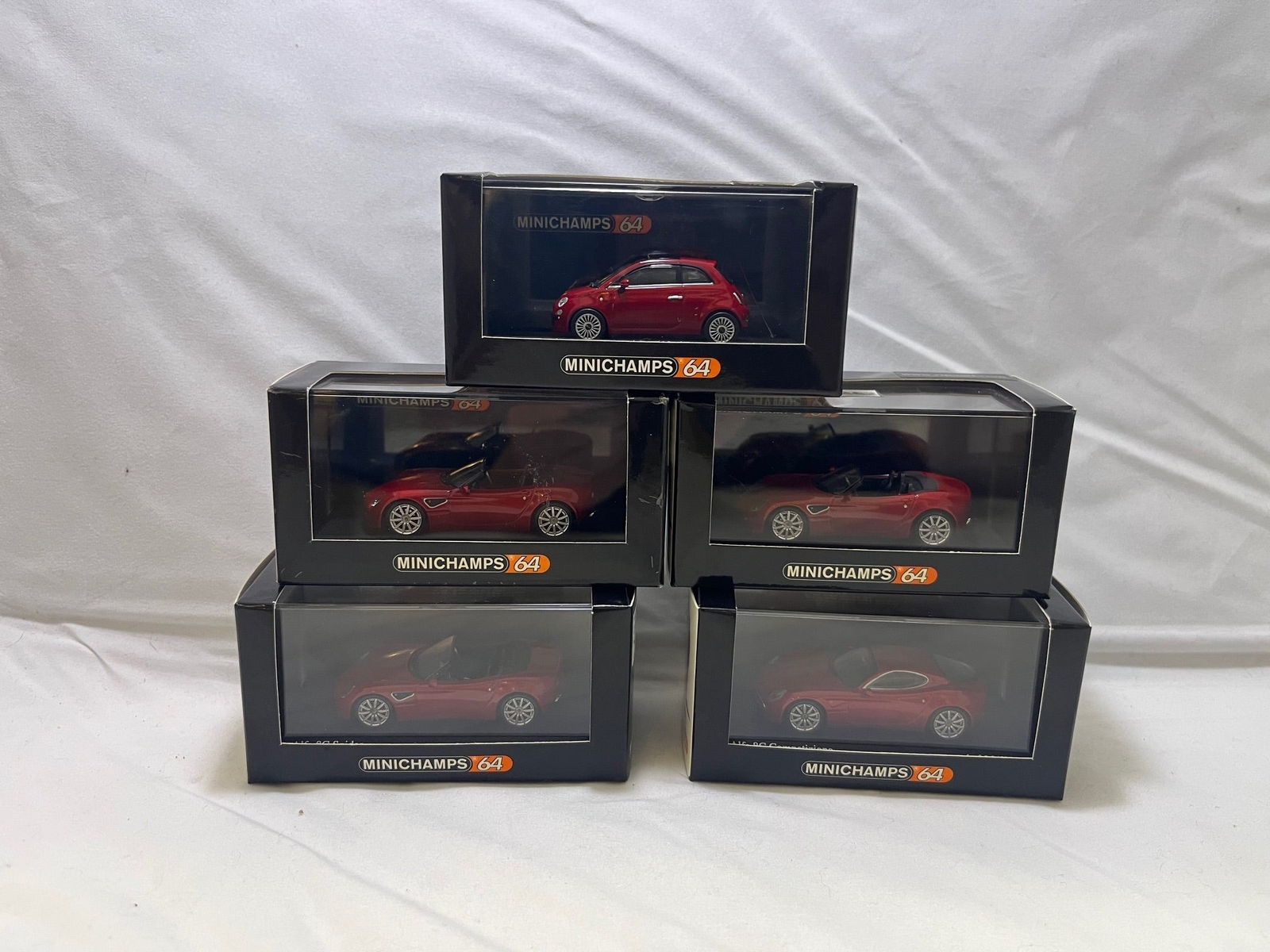 # 01169 – Minichamps 1:64 Alfa Romeo Fiat Lot – 5 Pcs.