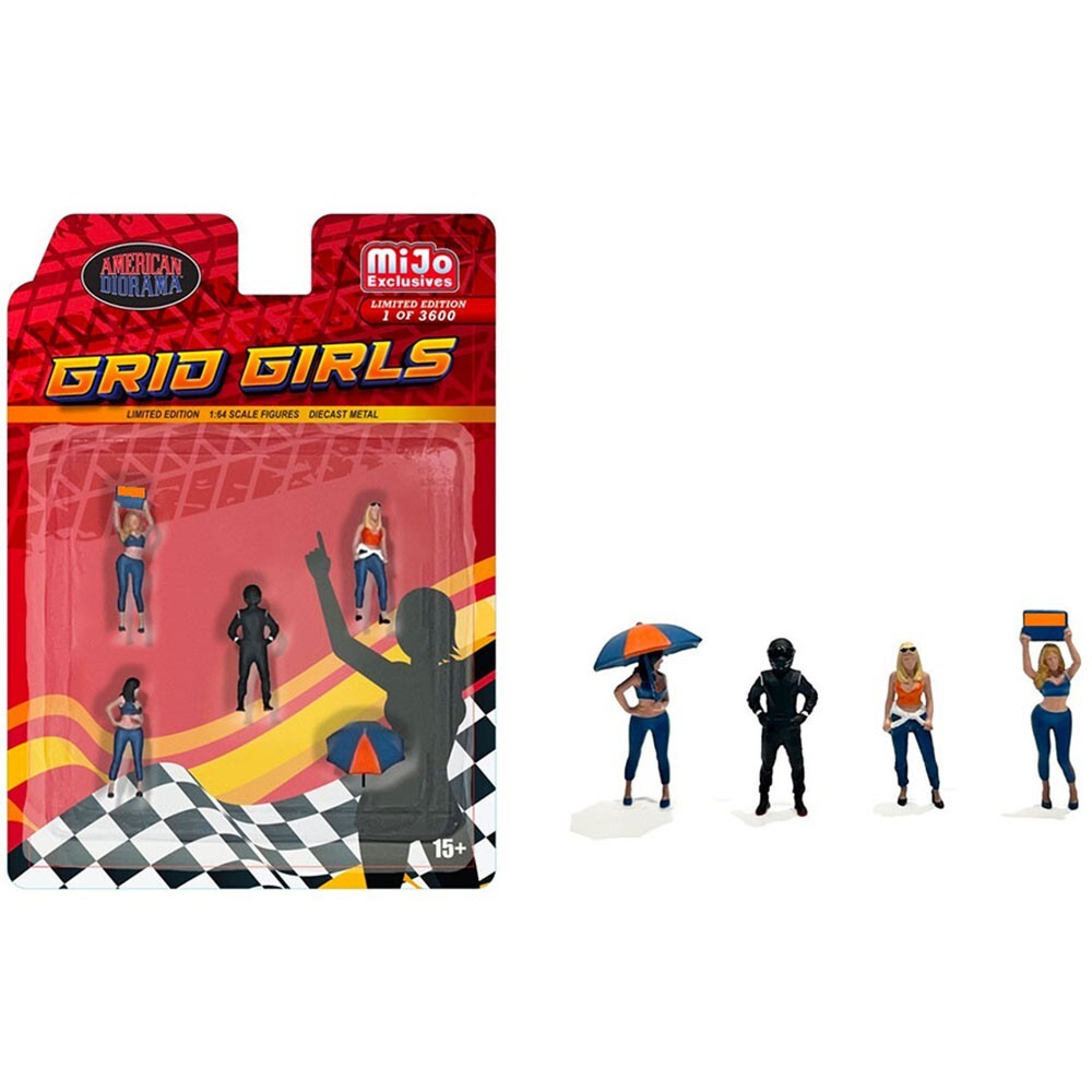 American Diorama 1:64 Diecast Metal Grid Girls Figure Set