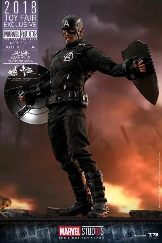 Hot Toys 1/6 mms488 Captain America Concept Art Version Marvel Open Box