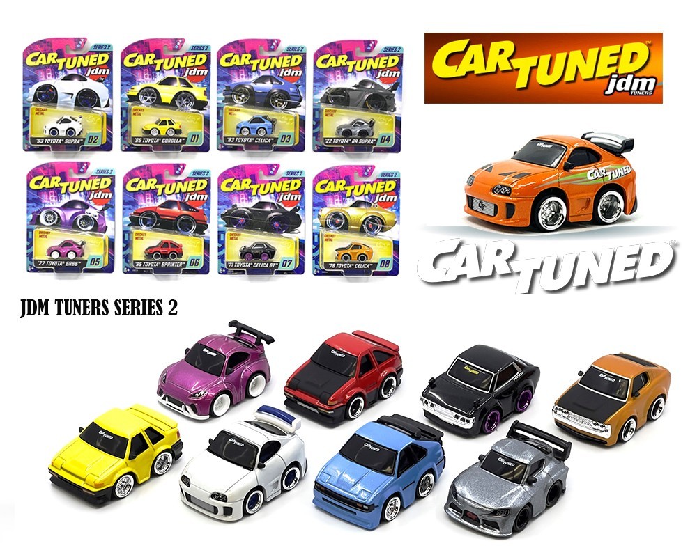 CarTuned Series 2 JDM Tuners Assortment Set of 8 Cars 1/64