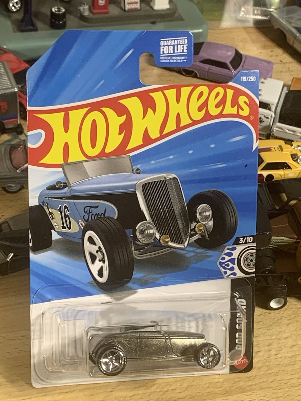 Hot Wheels Zinc Plated Gunmetal Smoke Custom ’32 Ford Roadster with Wheel Swap