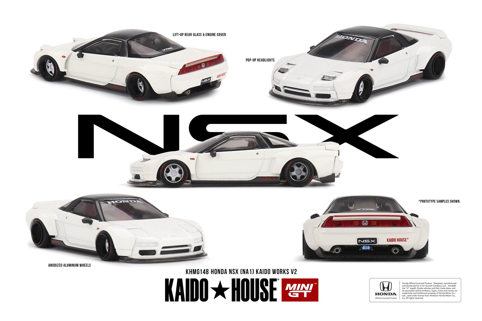 KaidoHouse X Mini GT 1/64 Honda NSX (NA1) Kaido WORKS V2 Model Car