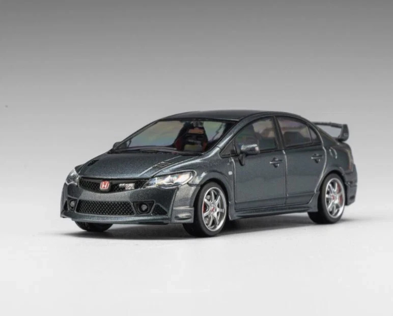 HONDA CIVIC FD2 MUGEN POWER HOOD COMES OFF 1/64 DIECAST CAR BY MICRO TURBO MT