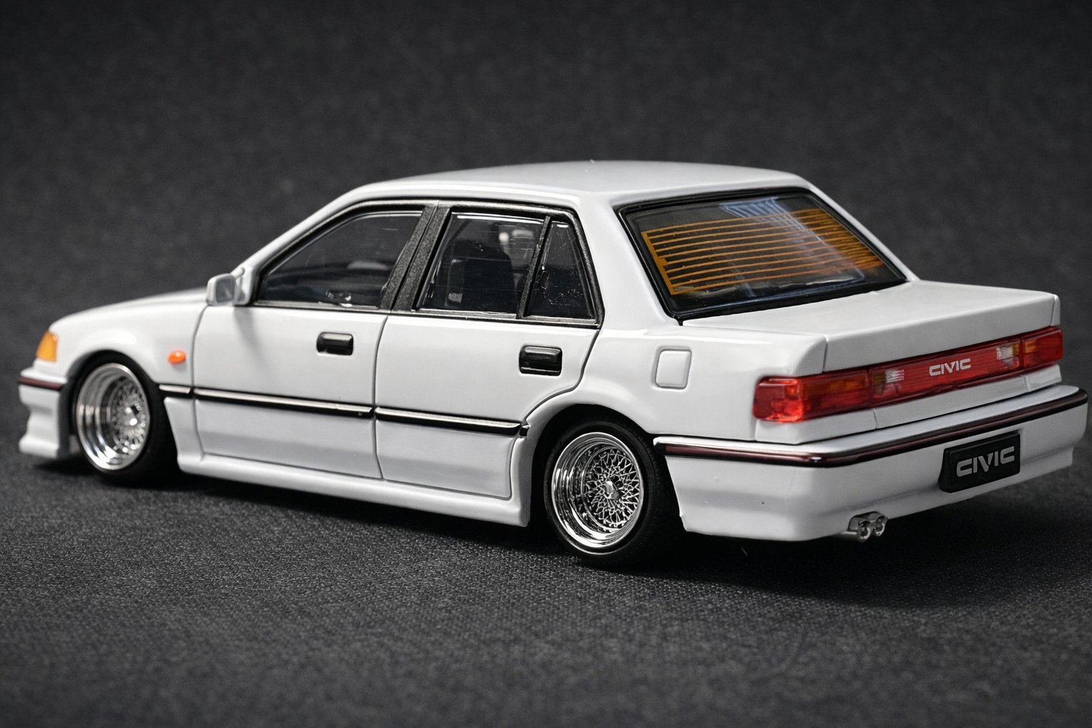BM 1/64 Die Cast HONDA CIVIC EF2 (LHD) Model Cars (3-PACK) *BLACK-RED-WHITE*