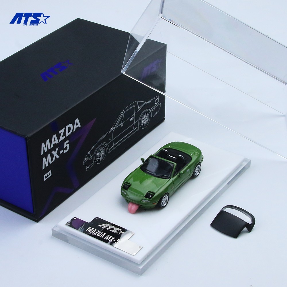 ATS 1:64 Mazda MX5 Miata NA Tongue Out Opened PopUp Lights Diecast Car Variant