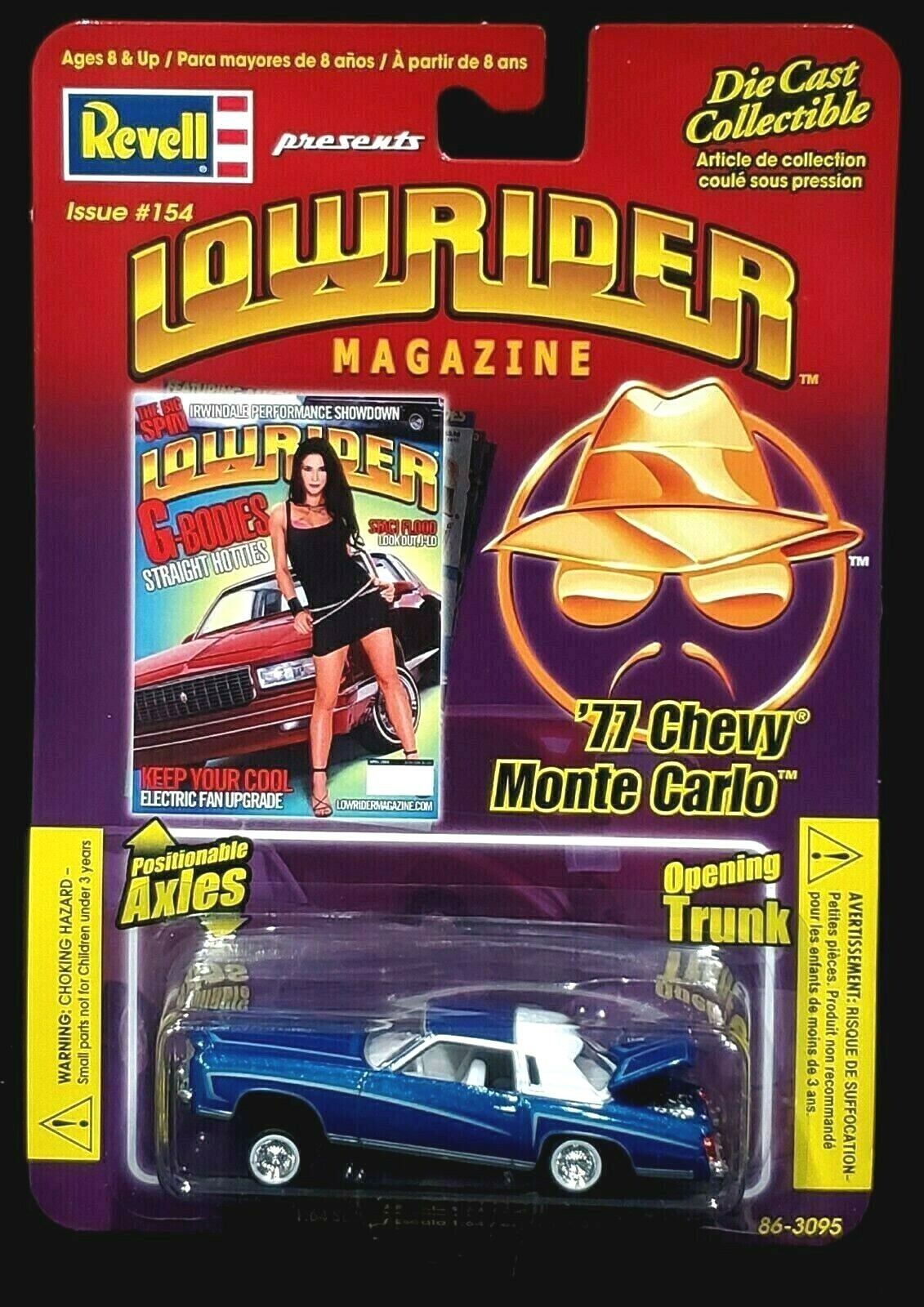 Revell 77 1977 Chevy Monte Carlo Lowrider Magazine Chevrolet Collectible Car Blu