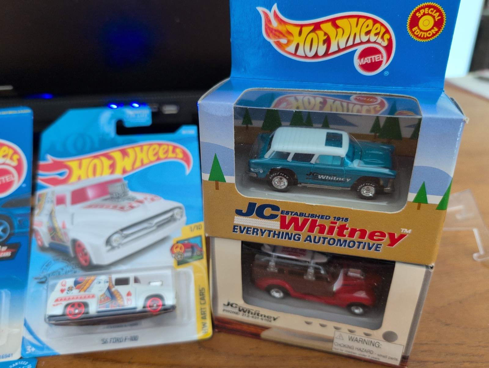Hot Wheels Lot Of 5 (2) JC Whitney’s 40’s WOODIE & NOMAD. (3) Mixed Hot Wheels.