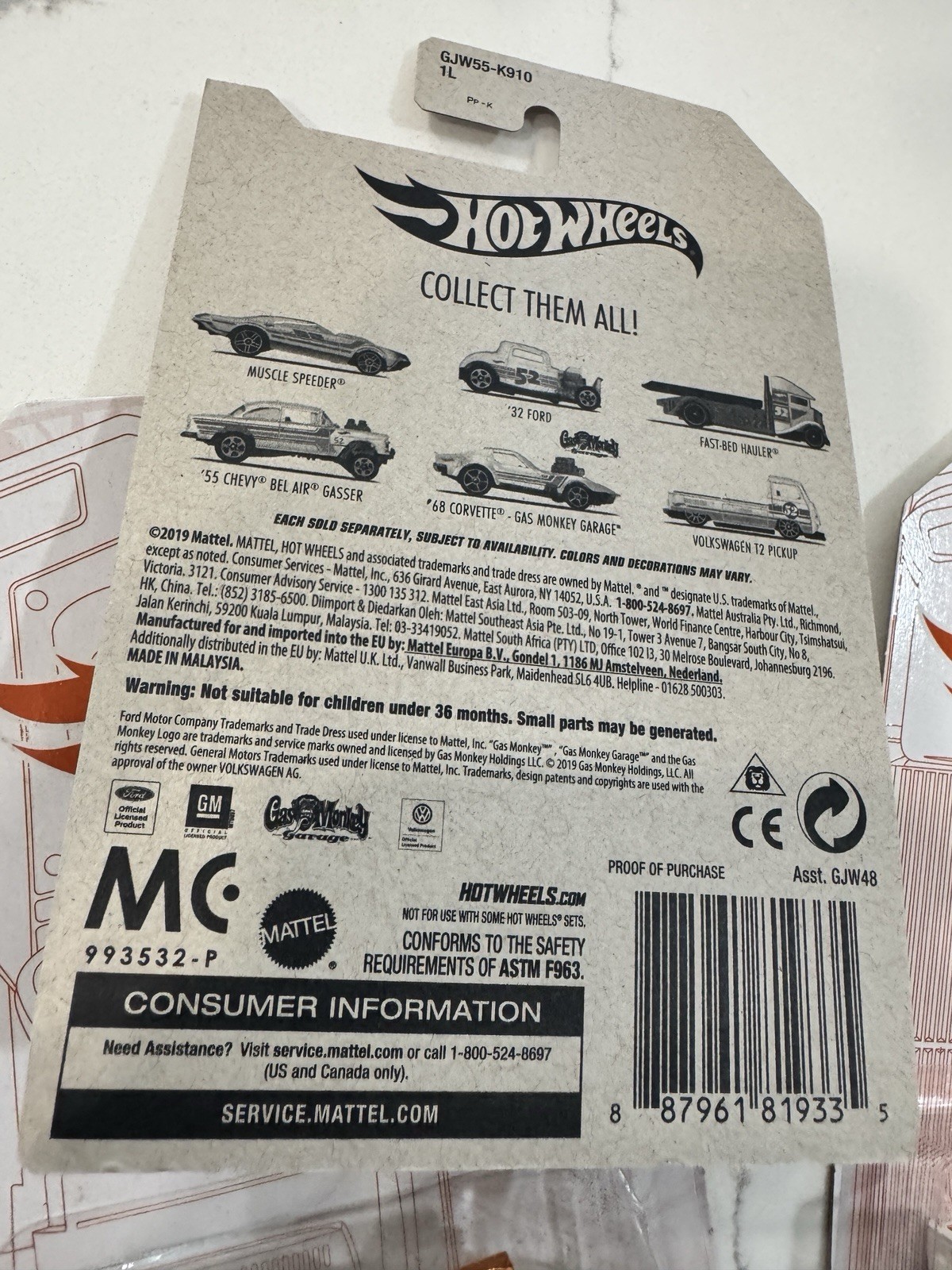 Hot Wheels 52nd Anniversary 2019 Complete Set Of 7 with Gazella GT