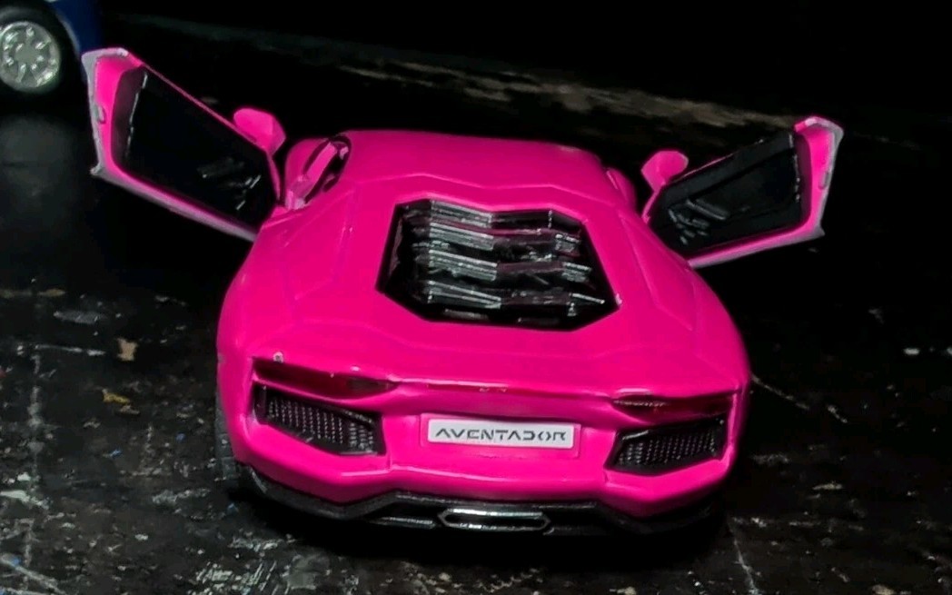Lot Of 2 Kintoy Pullback Hot Pink Lamborghini & Blue Super Turbo Z