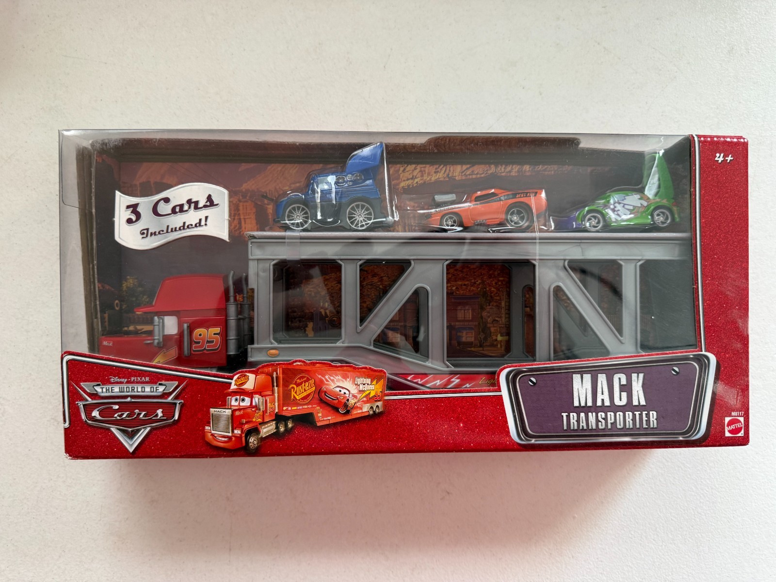 Mattel Disney Pixar Cars Mack Transporter Diecast Car Set HTF BS6