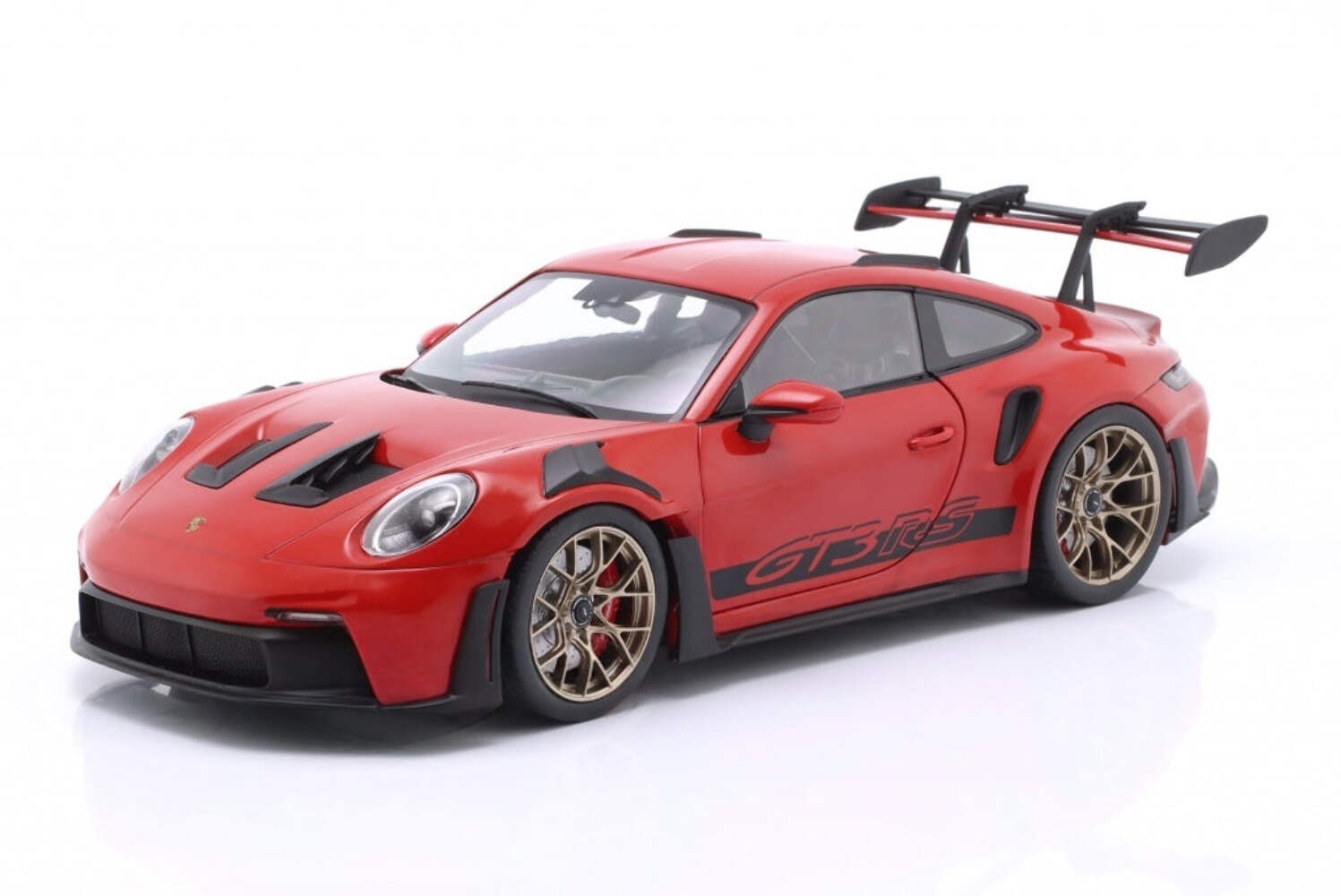 Solido 2024 Porsche 911 992 GT3 RS Guards Red w/ Gold Wheels 1:18 S1812101