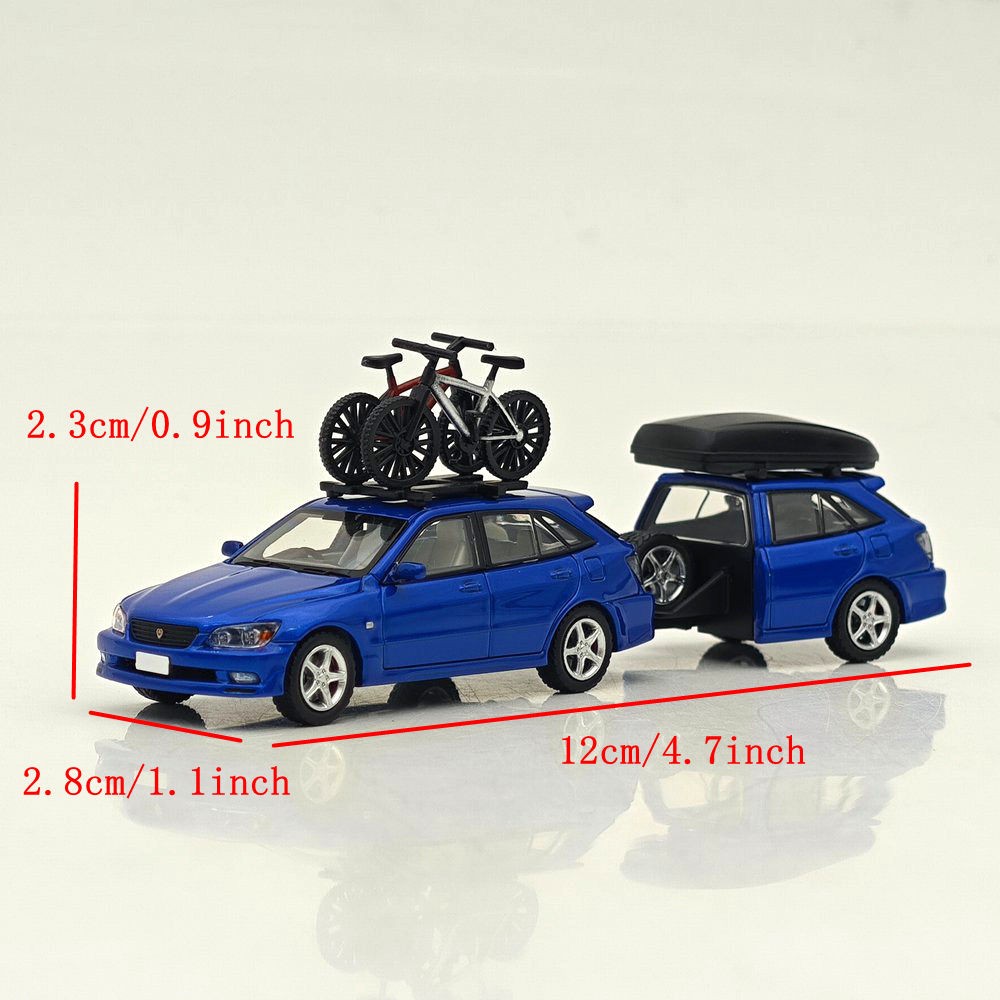 MORTAL 1:64 Scale Gita Elixir Trailer Set Diecast Car Models Blue
