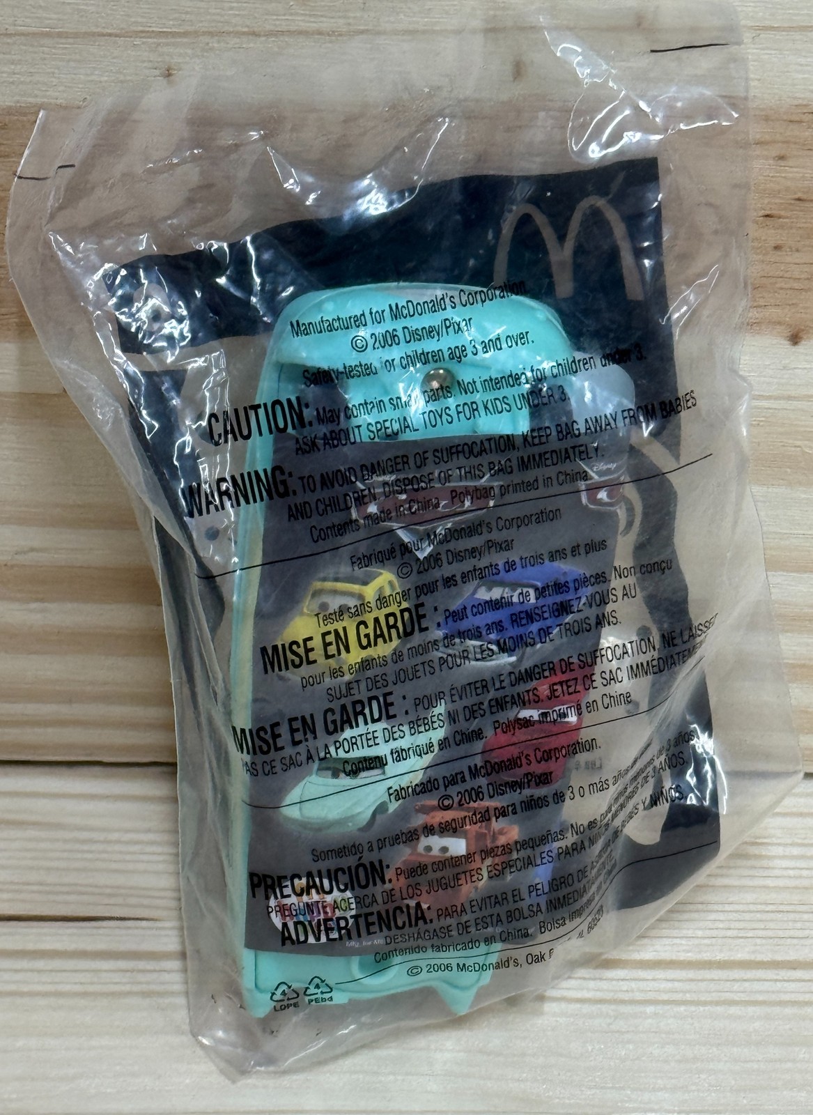 McDonald’s Happy Meal Disney Pixar Cars 2006 Complete Set of 7 New Sealed Toys