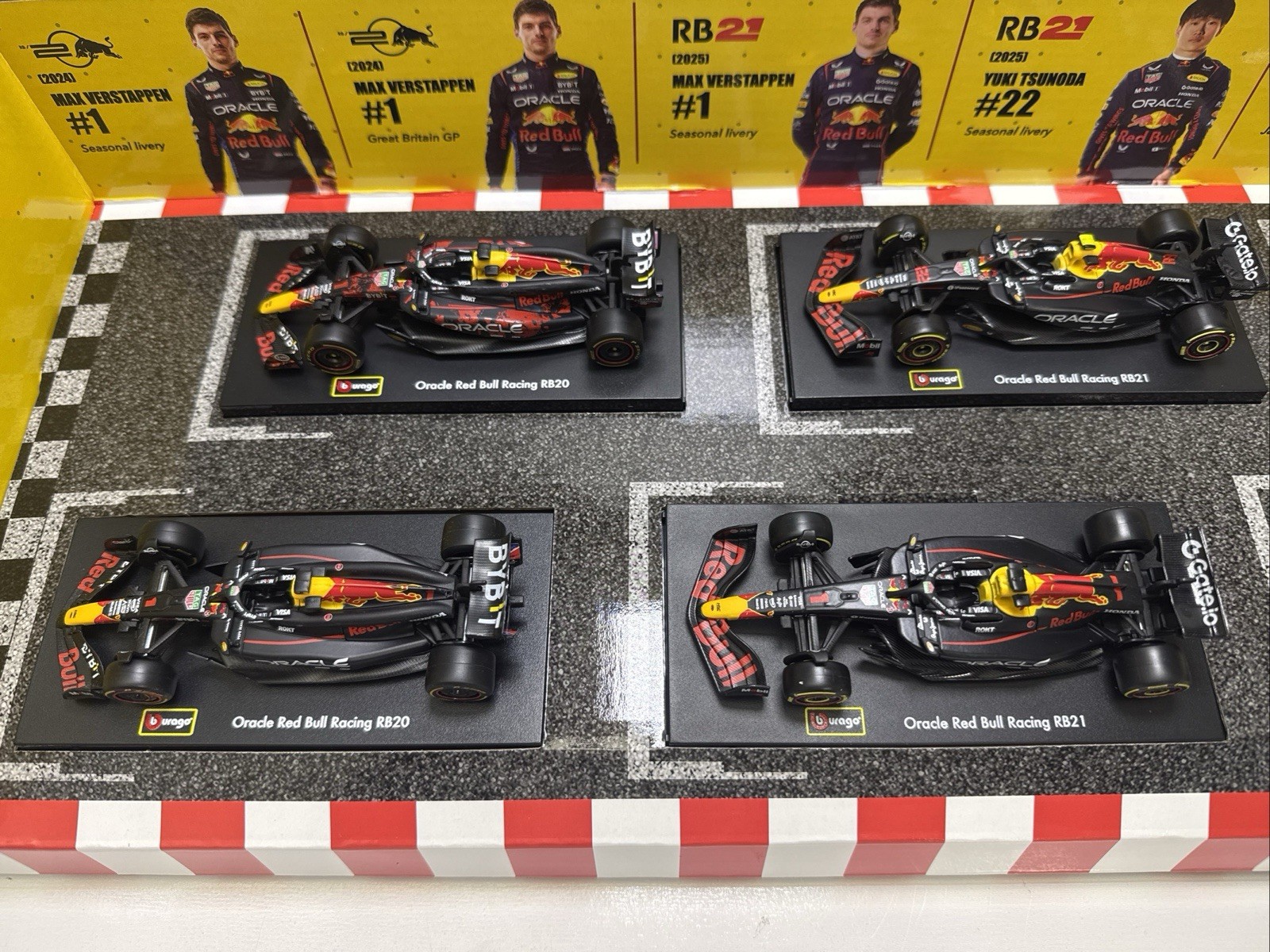 Bburago Red Bull Formula 1 F1 Die-Cast Model All New Styles Cars, Limited Burago