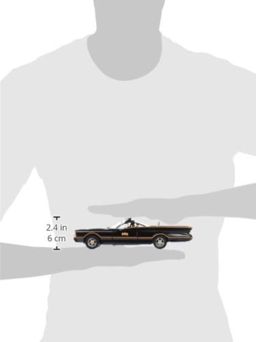 1966 Classic TV Batmobile Die-Cast Car with Batman Robin Figures Collectible