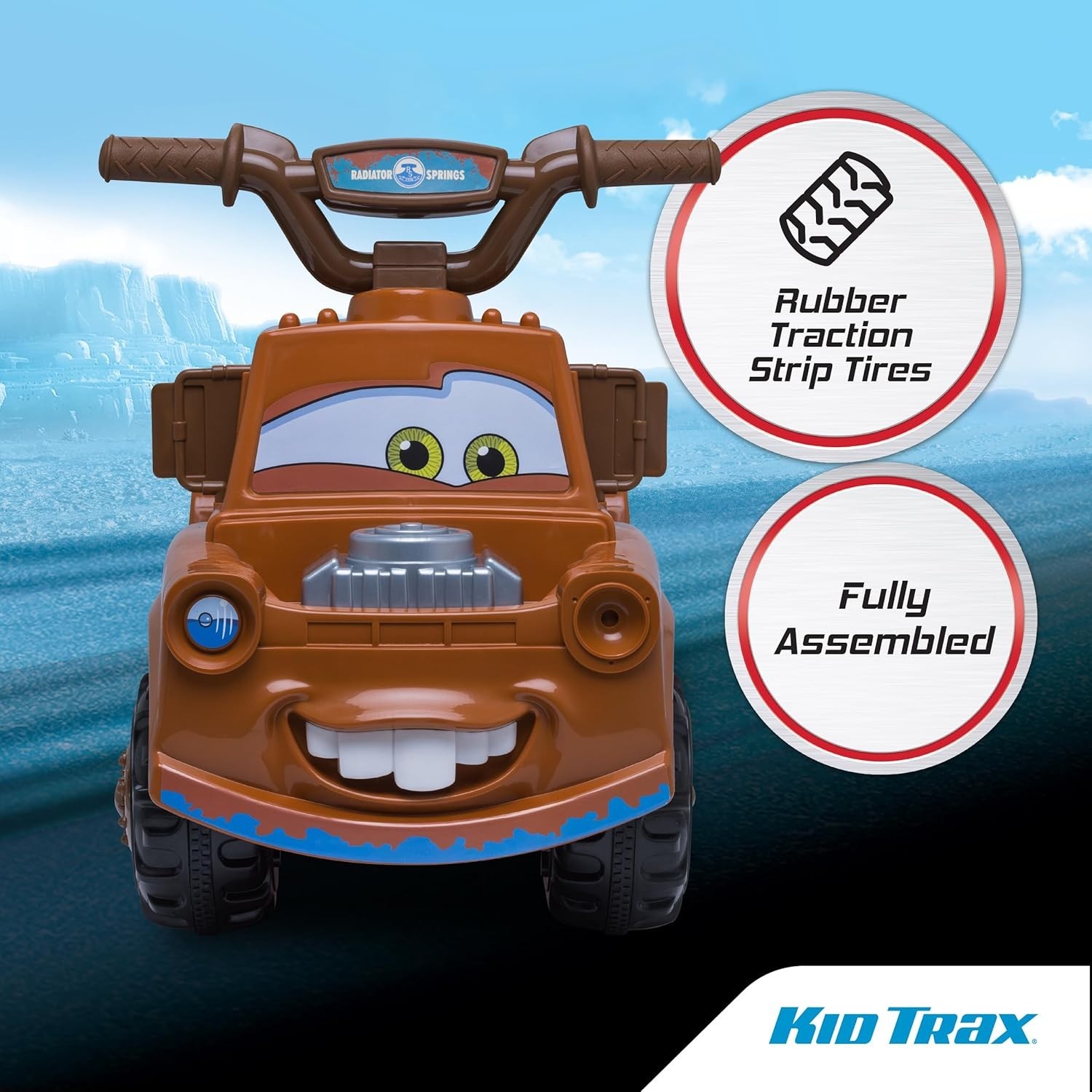 Toddler Disney Cars 3 Tow-Mater Electric Quad Ride-On, Kids 1.5-3 Years Old, …