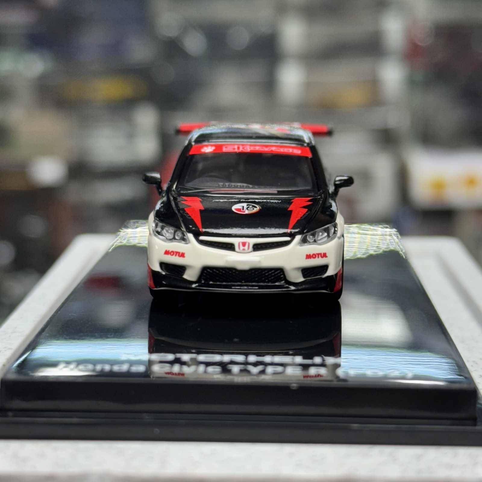 1:64 Civic Type R FD2 Mugen Diecast Open Hood Model Car Collectible Gift