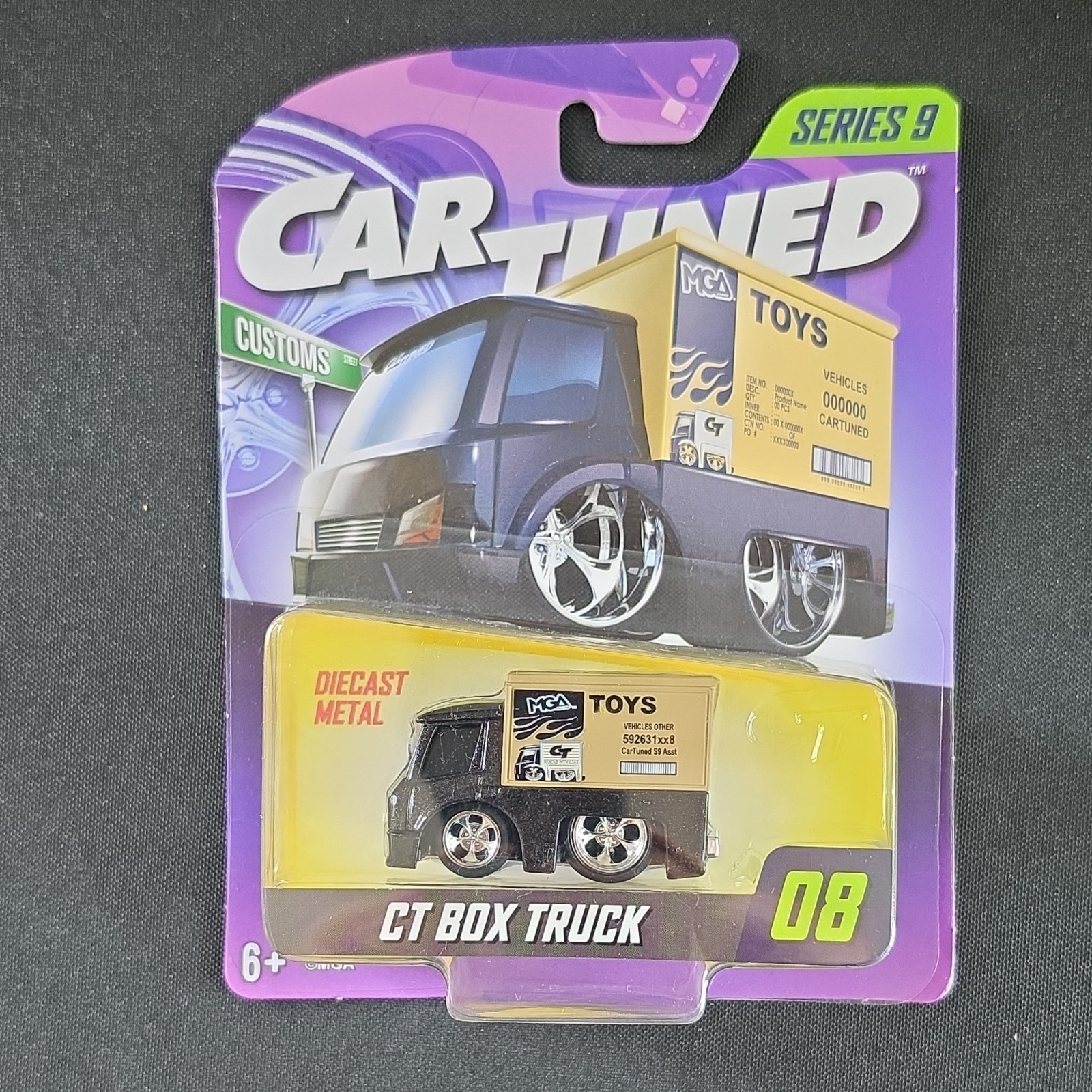MGA CarTuned Series 9 CT Box Truck 1:64 Diecast Unopened Box Black/Tan