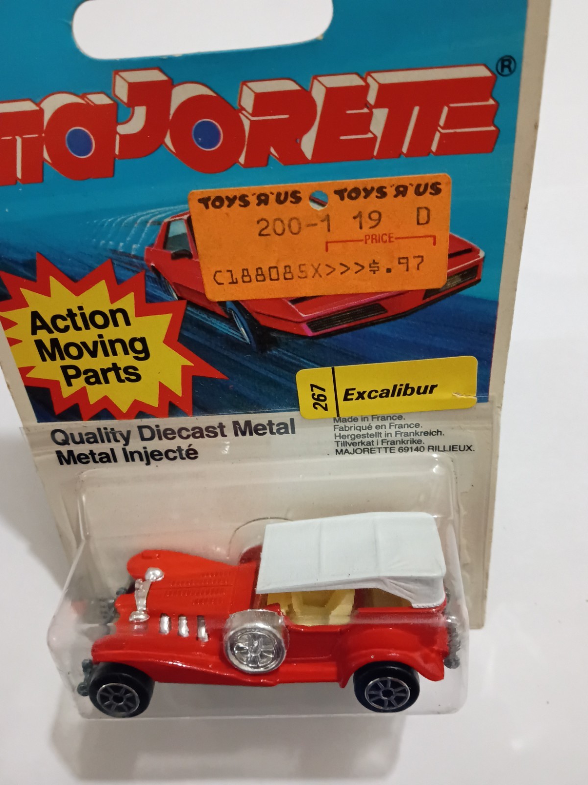 Majorette Action Moving Parts Excalibur No. 267 W/Crease, Shelf Wear, & Sticker