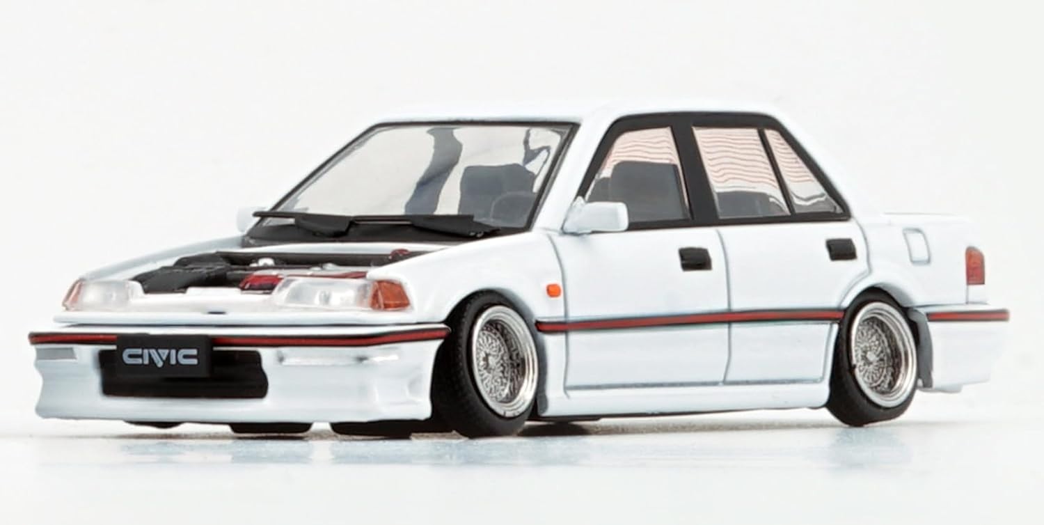 BM 1/64 Die Cast HONDA CIVIC EF2 (LHD) Model Cars (3-PACK) *BLACK-RED-WHITE*