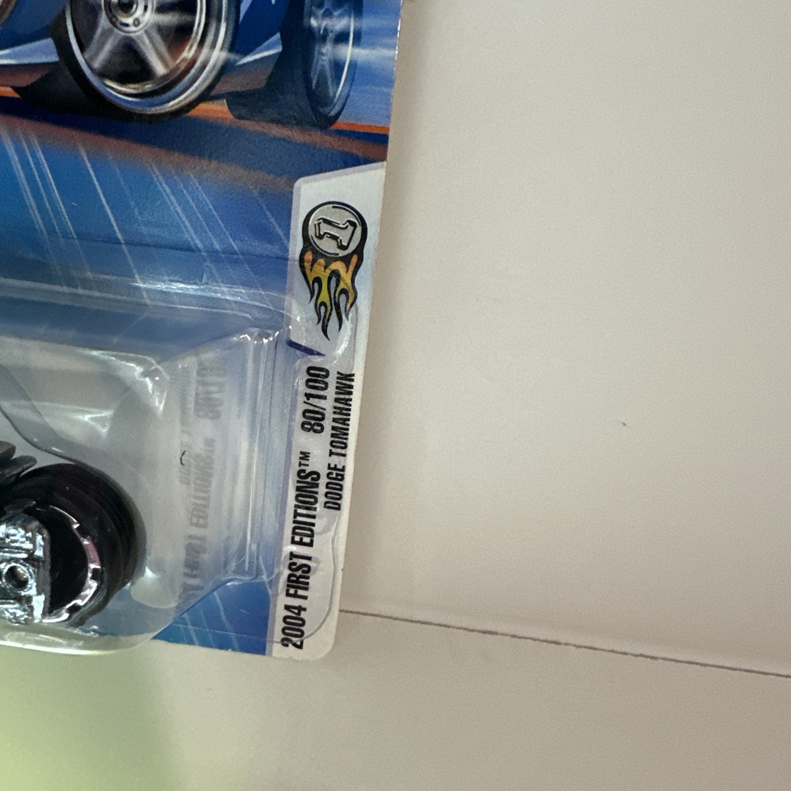 2004 Hot Wheels #80 First Editions 80/100 DODGE TOMAHAWK Silver wBlk/Chrome rim