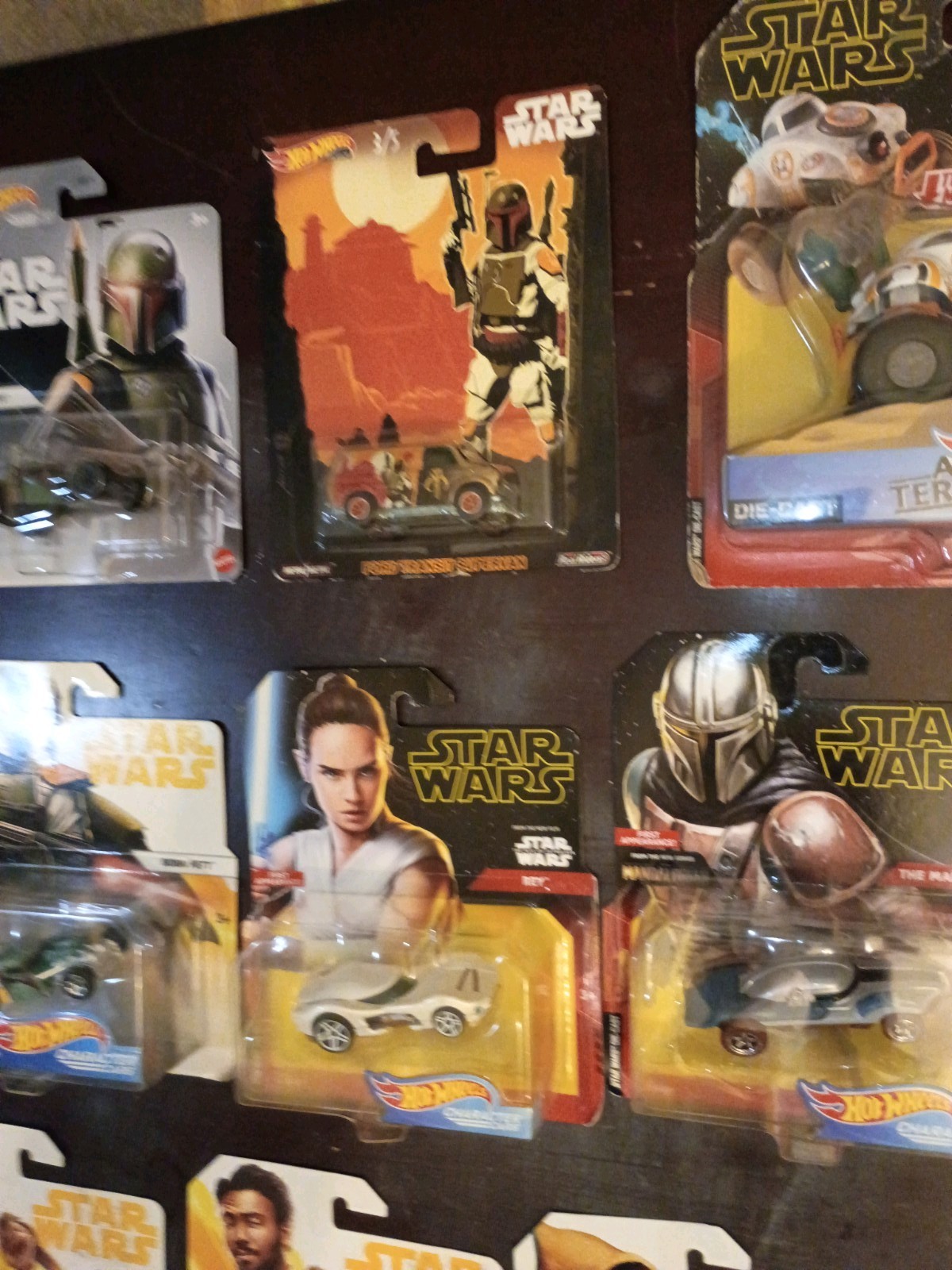 Hot Wheels Star Wars Character Cars lot of 15 Boba Fett Mandalorian BB-8 Lando