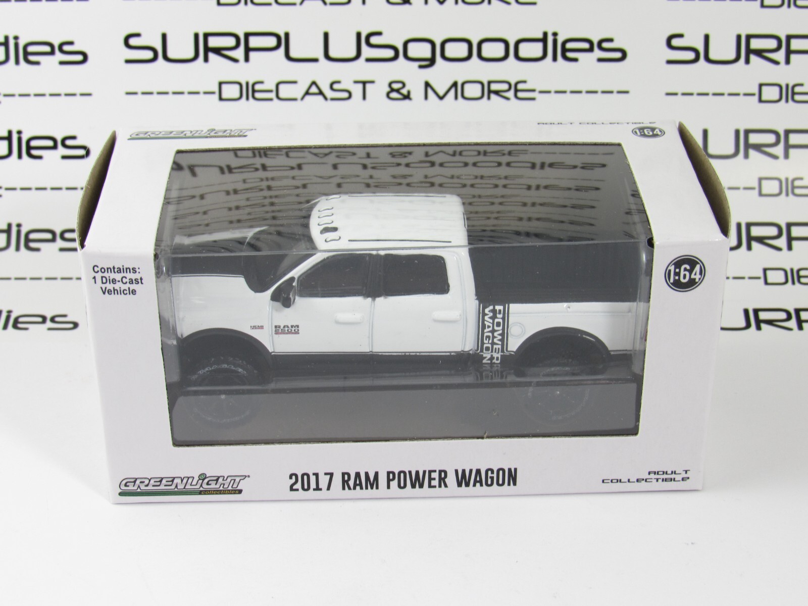 2024 Greenlight 1:64 LIFTED White 2017 DODGE RAM 2500 POWER WAGON Pickup 51582-A