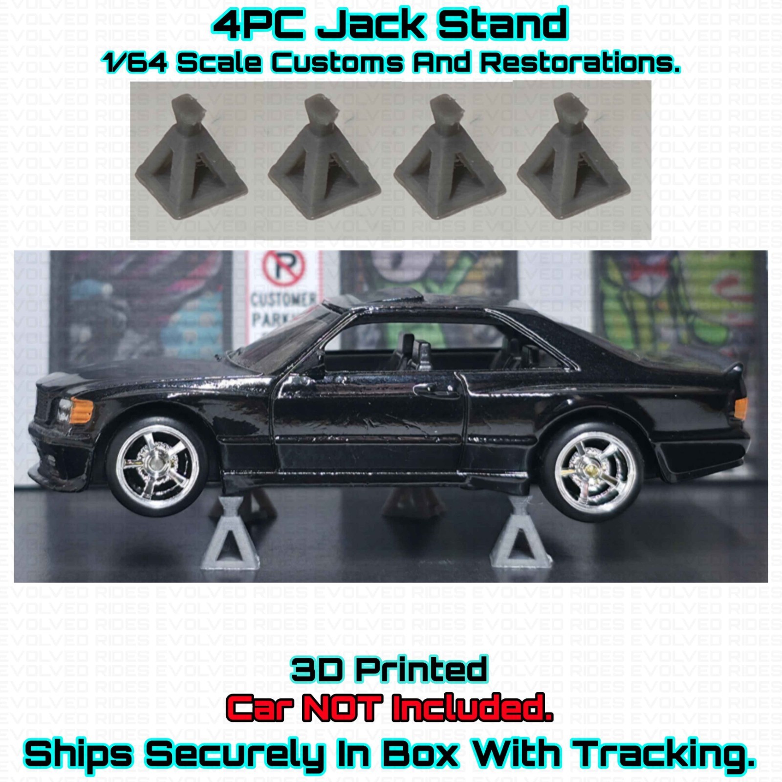 Jack Stand For 1/64 Scale Hot Custom Diorama Wheel Matchbox M2 Greenlight Maisto