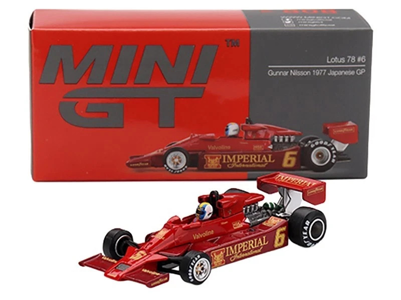 Mini GT 1:64 F1 Lotus 78 Japanese GP 1977 #6 Gunnar Nilsson Red MGT00808