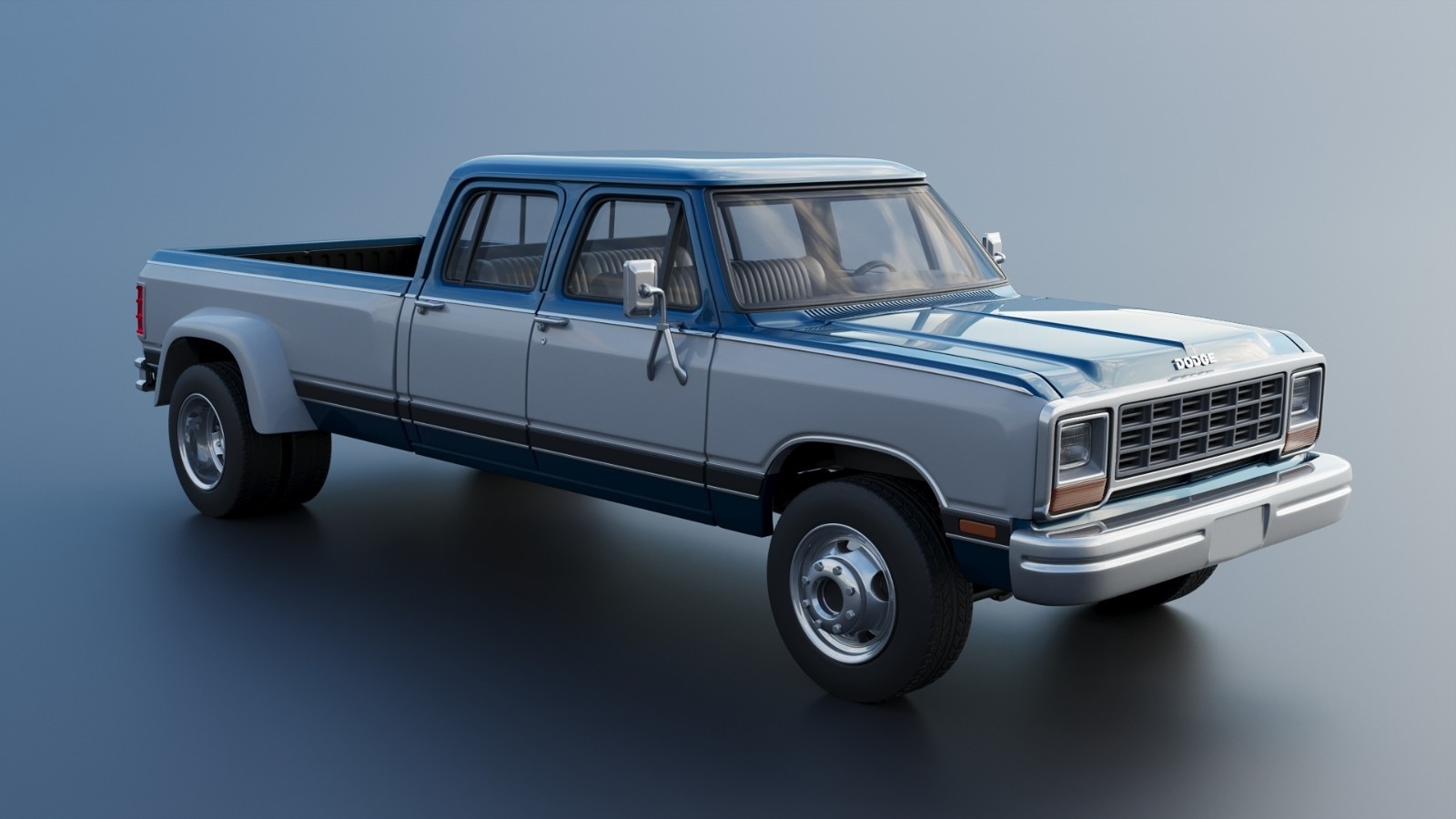 3d printed Dodge Ram W350 Crew Cab Dually 1983 model car collectible replica