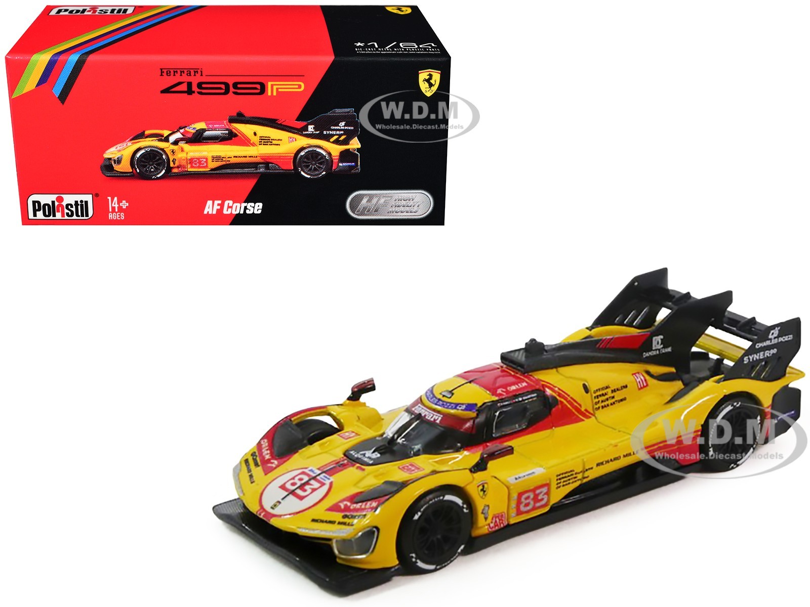 FERRARI 499P #83 AF CORSE “24H LE MANS” 2024 1/64 DIECAST BY POLISTIL 64FE02072