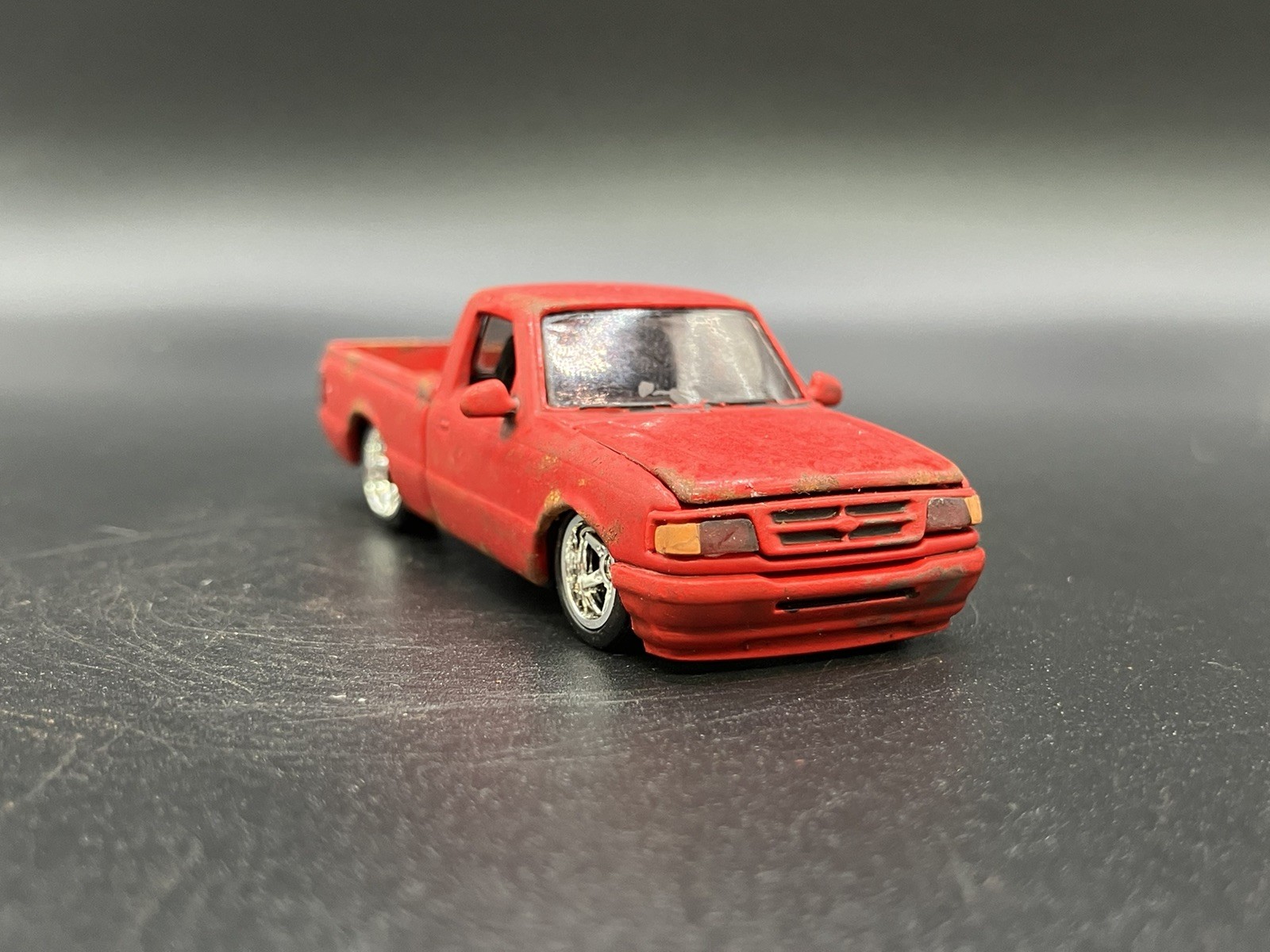 1995 Ford Ranger Pickup Truck Weathered Rusty Barn Find 1/64 Diecast Custom M2
