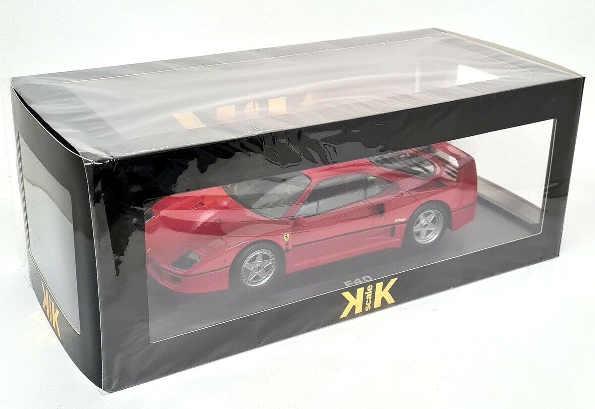 KK 1/18 – Ferrari F40 1987 Rosso Corsa Red 80’s Supercar Diecast Scale Model Car