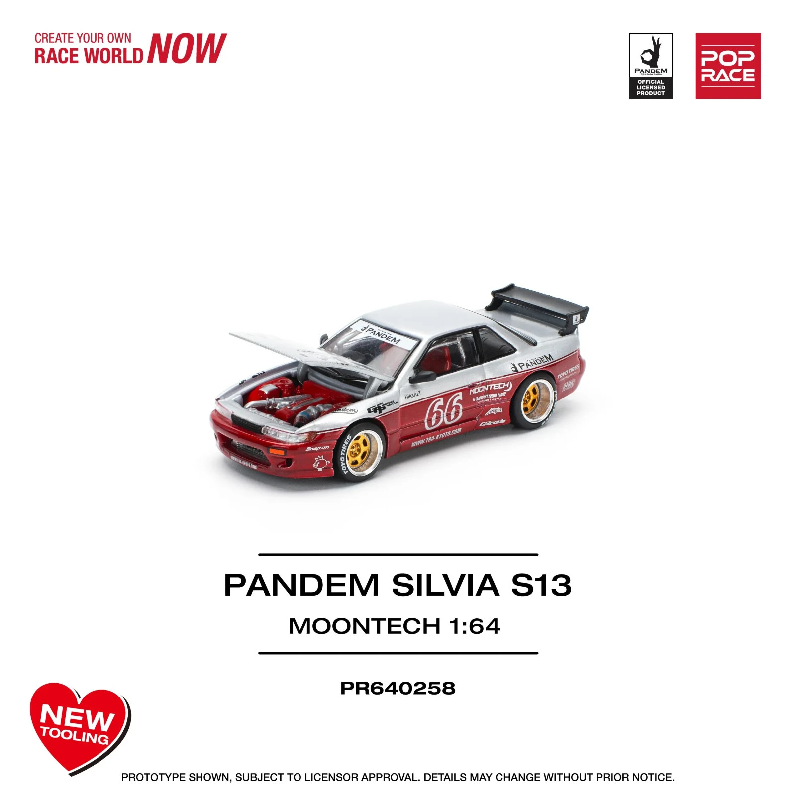 POP RACE 258 – PANDEM SILVIA S13 – MOONTECH RED