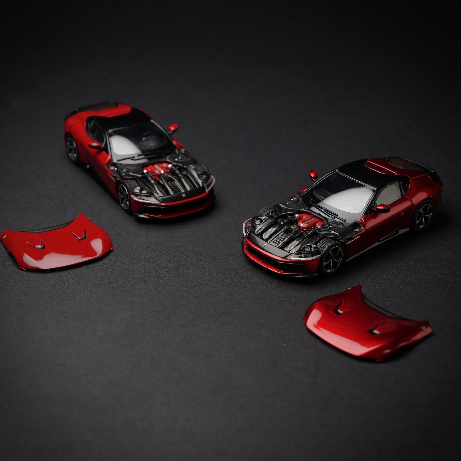 1/64 12 Cilindri Open Front Hood Diecast Alloy Car Model Collectible