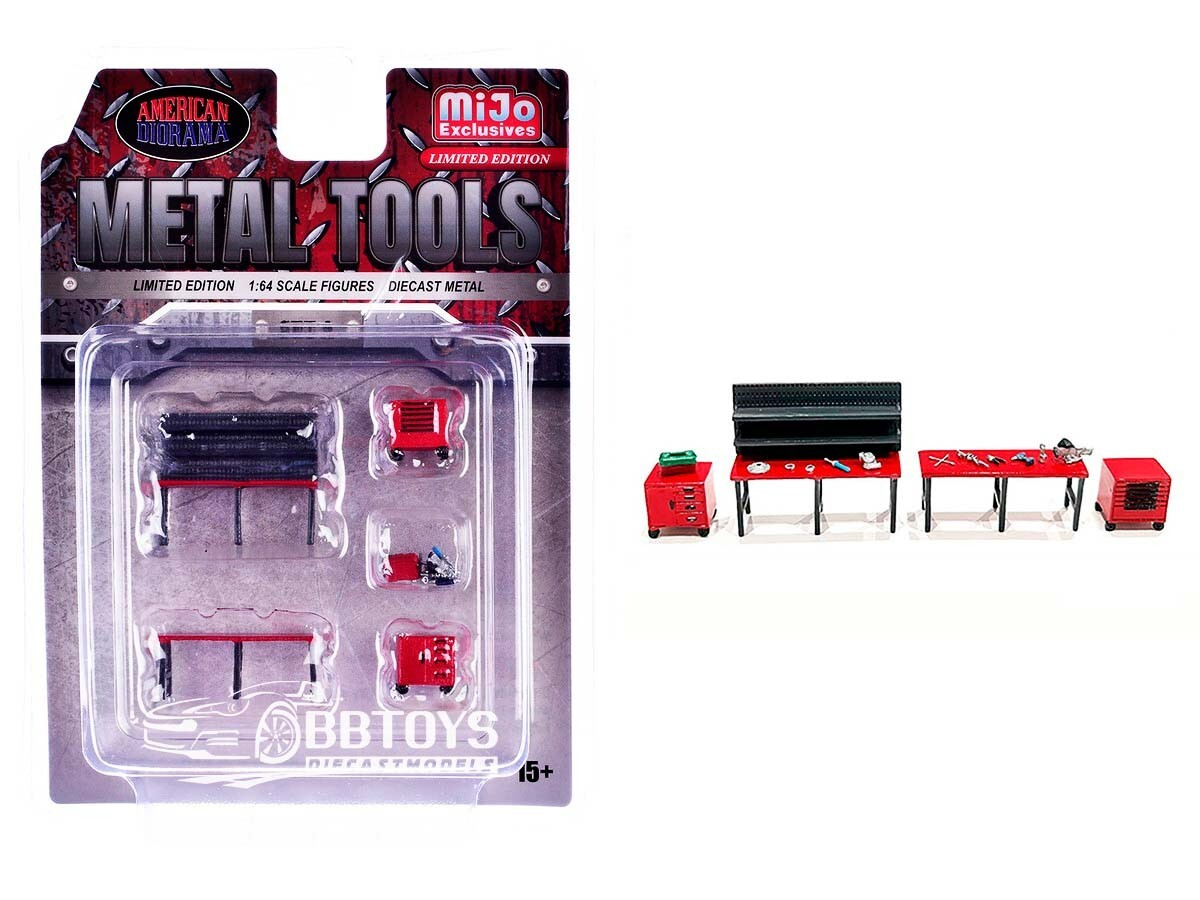 “METAL TOOLS” SET A OF 5 PIECES 1/64 SCALE MODELS BY AMERICAN DIORAMA 2409 MJ